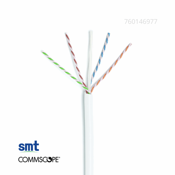 Cable U/UTP Categoria 6A, verificado ETL, Anatel, GigaSPEED X10D® 3091B, color blanco, LSZH, 4 pares, 23AWG, carrete por 1000 ft