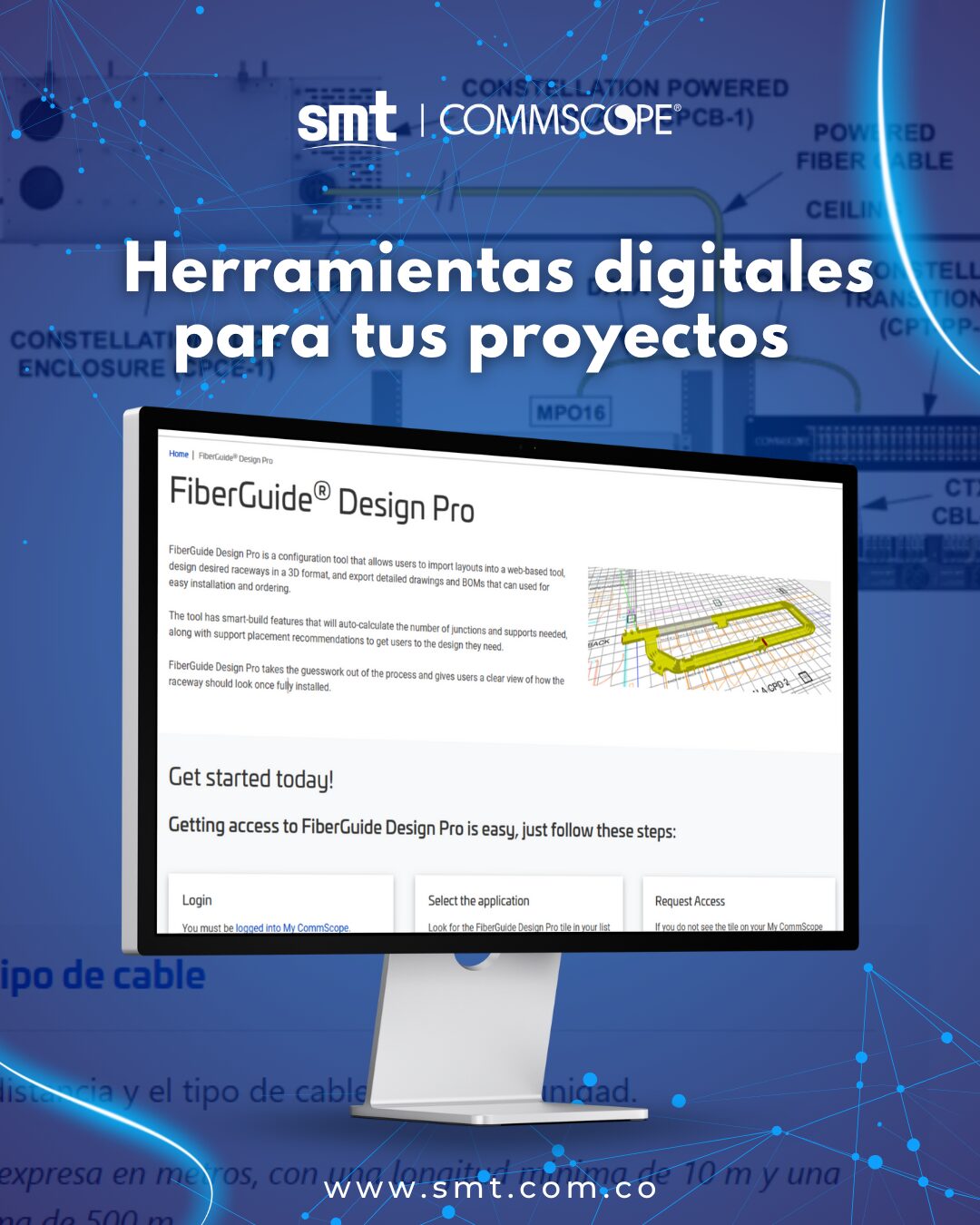 Herramientas digitales de CommScope disponibles en SMT para optimizar proyectos de conectividad, fibra óptica y redes estructuradas.